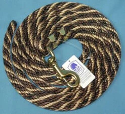 Nylon Lead Rope - Multi-Color -Equine Worlds 091049 nylon lead rope brown hair 02005 79494.1527294820