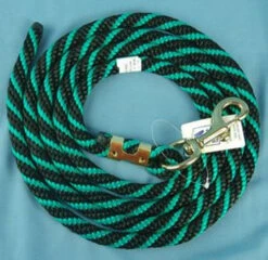 Nylon Lead Rope - 2 Color -Equine Worlds 114408 009 nylon lead rope black green 98972 12158.1537223144
