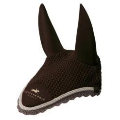 Schockemohle Dynamite Fly Bonnet 9 Schockemohle Dynamite Fly Bonnet -Equine Worlds 1740 00034 dynamiteflyveil logo darkbrowntaupe 97611 15756.1527290285