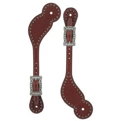Weaver Leather Weaver Basketweave Floral Spot Spur Strap -Equine Worlds 30 0297chestnutstrap 84708 67246.1527304035