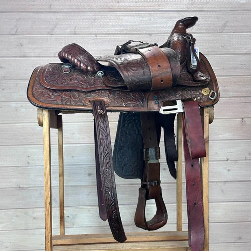 Used Circle Y Custom Western Saddle 14/M 6 Used Circle Y Custom Western Saddle 14/M - Image 4