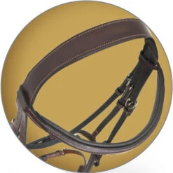Pessoa PRO Fancy Stitched Raised Bridle -Equine Worlds 470460 pessoa pro fs raised bridle dk brn crown 27927.1586552575