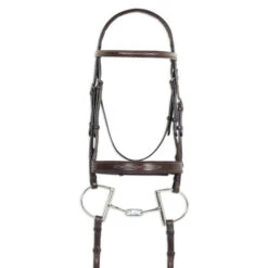 Pessoa PRO Fancy Stitched Wide Bridle -Equine Worlds 470461 pessoa pro wide fs bridle dk brown 27795.1586553041