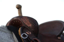 Reinsman Team Camarillo Fine Feathers Barrel Saddle -Equine Worlds Camarillo Feathers Pommel 31586.1600205215