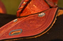 Circle Y Fischer Daisy Treeless Barrel Saddle -Equine Worlds Fischer Treeless Tooling 74914.1600204922