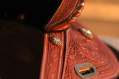 Circle Y Fischer Daisy Treeless Barrel Saddle -Equine Worlds Fischer Treeless Tooling image 2 56808.1600204916