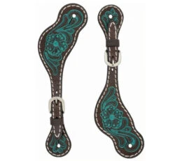 Turquoise Cross Turquoise Flower Spur Strap