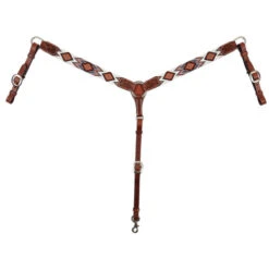 Circle Y Beaded Aztec Infinity Breast Collar -Equine Worlds aztec infinity bead breast collar brown white x4121 2004 circle y 80919.1665179488