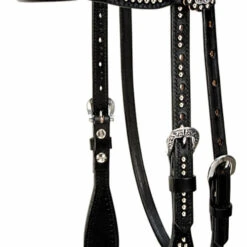 Weaver Leather Weaver Back In Black Brow Headstall -Equine Worlds back in black browband headstall silver spots conchos 25 86789 66908.1588803621
