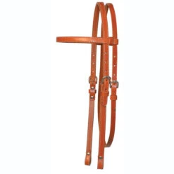 Circle Y Stitched Basic Brow Headstall -Equine Worlds basic stitched brow headstall regular 0125 0001 circle y 05789.1600198446
