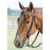 Circle Y Beaded Aztec Infinity Brow Headstall -Equine Worlds bead aztec infinity brow hs brown white lifestyle front x0221 2004 circle y 35116.1665178477