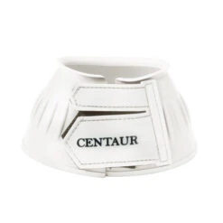 Centaur Heavy Duty Double Velcro Bell Boot -Equine Worlds bell boot ribbed velcro white 459790 centaur 94817.1595280718