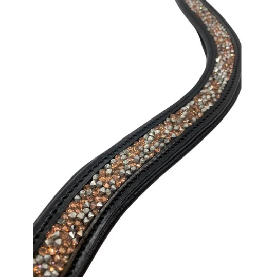 Black Oak Stormy Rose Curved Browband 3 Black Oak Stormy Rose Curved Browband