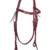 BLR Blood Knot Brow Headstall -Equine Worlds blood knot brow hs latigo 2154 LAT buffalo leather 90220.1648319108