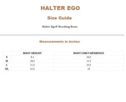 Halter Ego Brushing Boots -Equine Worlds brushing boots size guide halter ego 10482.1682645949