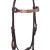 BLR Chevron Rawhide Brow Headstall -Equine Worlds chevron rawhide brow hs dark 2902 DK buffalo leather 32574.1647371093