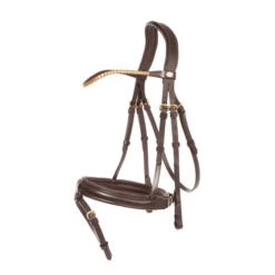 Kavalkade Clinchesse Snaffle Bridle -Equine Worlds clinchesse bridle brown brass 19042 kavalkade 15205.1607203847