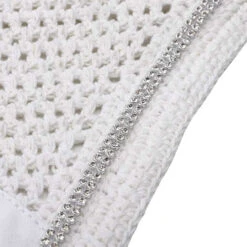 Kavalkade Crystal Fly Bonnet -Equine Worlds crystal fly bonnet white detail 36103 WHITE kavalkade 72432.1621107296