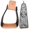 Cashel Engraved Slanted Stirrups -Equine Worlds engraved slanted stirrup 2 view sa ss 3e brown cashel 92339.1590005375