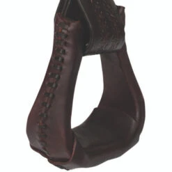 Tucker ErgoBalance Leather Laced Stirrups -Equine Worlds ergo balance leather lace stirrup brown2 0265 2200 tucker 74525.1571775742