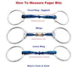 Fager Carl Titanium Loose Ring -Equine Worlds fager bit measure guide mtf 20632.1620767289