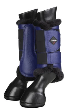 LeMieux Fleece Lined Brushing Boots 15 LeMieux Fleece Lined Brushing Boots -Equine Worlds fleece lined brushing boots ink blue pair 4040 lemieux 09447.1636831558