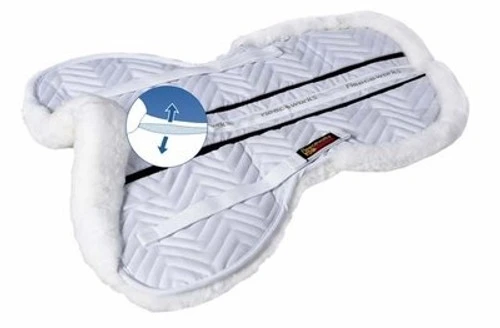 Fleeceworks FXK Dressage Rolled Edge Sheepskin Half Pad 3 Fleeceworks FXK Dressage Rolled Edge Sheepskin Half Pad