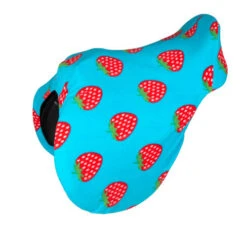 Fruity Fleece Saddle Cover -Equine Worlds fruity fleece saddle cover AP strawberry 234 shires 85867.1665106029