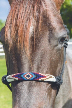 Professional's Choice Beaded Rope Halter & 10 Ft Lead -Equine Worlds hrb black turq beaded halter 73270 76901.1527298962