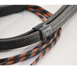 In Horse We Trust Draw Reins -Equine Worlds in horse we trust draw reins black leather orange 91851.1541125537