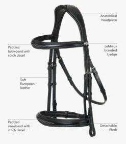 LeMieux Kudos Competition Bridle -Equine Worlds kudos competition bridle black features IT02645007 lemieux 53354.1689278101
