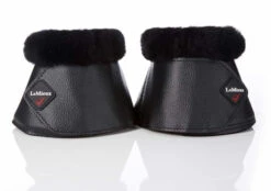 LeMieux Lambswool Overreach Boots -Equine Worlds lambswool bell boot black pair 7664 lemieux 59924.1638397564