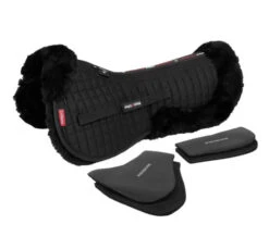 LeMieux Pro-Sorb Merino+ Half Pad 2-Pocket -Equine Worlds merino plus pro sorb HP black black lemieux 27630.1670984868