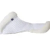 Fleeceworks Sheepskin PJ Wither Relief Half Pad -Equine Worlds pj butterfly half pad white side fleeceworks 12259.1593371620