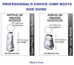 Professional's Choice Pro Performance Jump Boots -Equine Worlds pro performance boots size chart PC 44078.1658190329