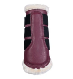 HKM Comfort Premium Fur Protection Boots -Equine Worlds protection boots wine red 13024 3100 HKM 14076.1672705358