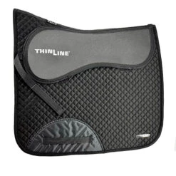 ThinLine Quilted Dressage Square Saddle Pad -Equine Worlds quilted square dressage black 7055B2 thinline 74043.1674503349