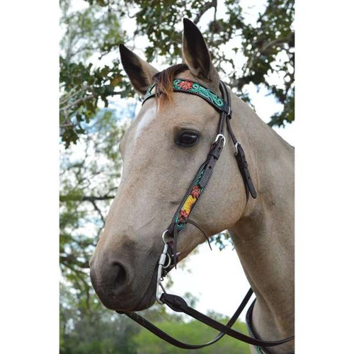 Circle Y Rising Sunflower Brow Headstall 3 Circle Y Rising Sunflower Brow Headstall
