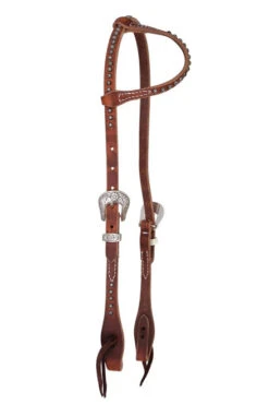 Reinsman Rosewood Spots One Ear Headstall -Equine Worlds rosewood spots 1 ear headstall hero 7044 reinsman 81444.1685750889