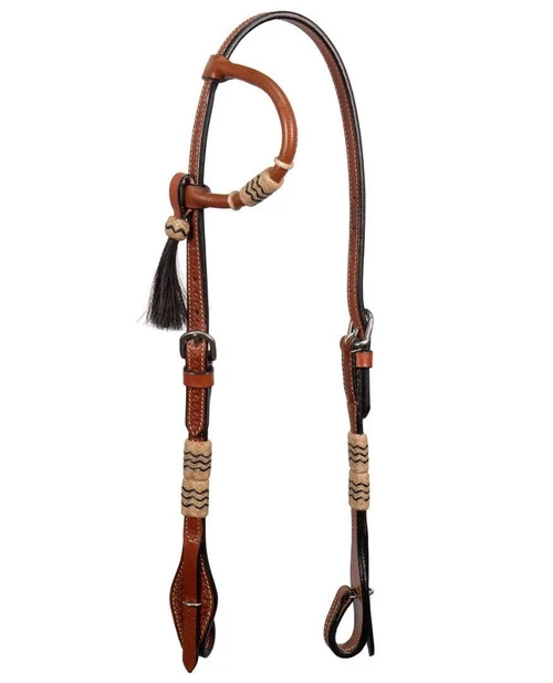 BLR Round Rawhide One Ear Headstall 3 BLR Round Rawhide One Ear Headstall