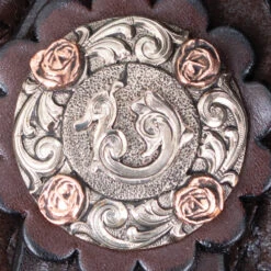 Circle Y Sarah Rose Vintage Rose Barrel Saddle -Equine Worlds sarah rose vintage barrel saddle concho 1402 740V 05 circle y 15112.1600817290