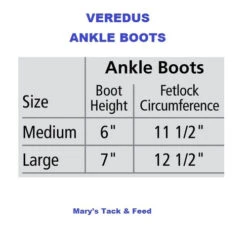 Veredus Olympus Vento Rear Boots -Equine Worlds size chart ankle boots veredus 09608.1680740163