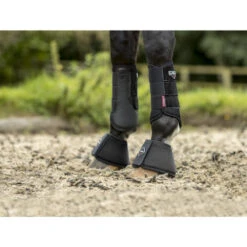LeMieux Soft Shell Overreach Boots -Equine Worlds soft shell over reach boot black horse 9416 lemieux 54107.1636585338