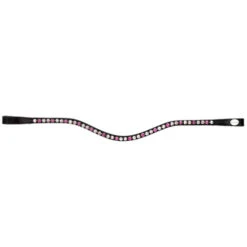 Kavalkade Splendid Curved Browband -Equine Worlds splendid browband black pink 20227 kavalkade 42874.1607125114
