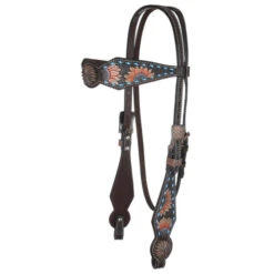 Circle Y Sunflower Buckstitch Brow Headstall -Equine Worlds sunflower buckstitch hs walnut hero X0128 3001 circle y 68945.1665530999