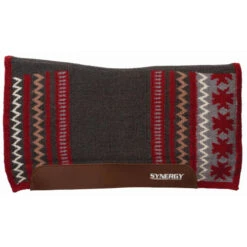 Weaver Leather Synergy Clover Flex Contour Performance Fleece Pad -Equine Worlds synergy flex clover fleece charcoal grey taupe 36002 352 weaver 24753.1679506515