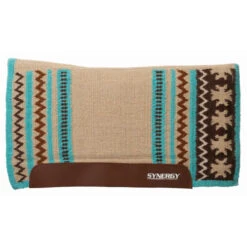 Weaver Leather Synergy Clover Flex Contour Performance Fleece Pad -Equine Worlds synergy flex clover fleece sand brown 36002 353 weaver 88394.1679506646