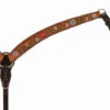 Turquoise Cross Floral Vine Contoured Breast Collar -Equine Worlds tc floral vine bc light strap 45106 01 30 weaver 37114.1679167849
