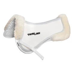 ThinLine Trifecta Half Pad With Sheepskin Rolls -Equine Worlds trifecta with rolls half pad white 7416 thinline 71293.1626814670