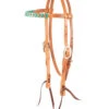 Martin Saddlery Laced Harness Brow Headstall -Equine Worlds turquoise laced brow headstall HB22SL.116 martin 26671.1666651095